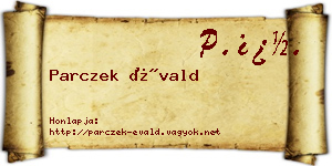 Parczek Évald névjegykártya